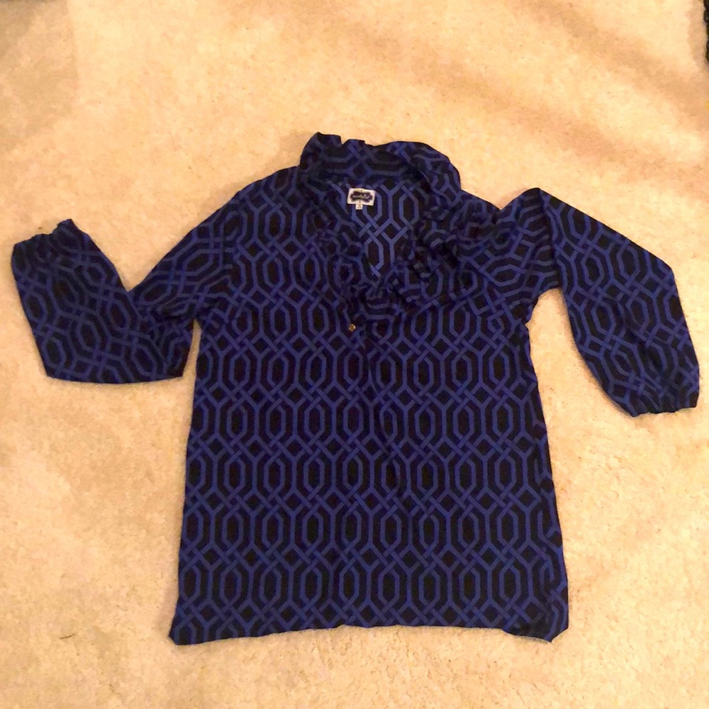 Mud Pie Ruffle Neck Blouse